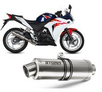 Terminale Scarico Storm by Mivv Gp acciaio inox per Honda Cbr 250 R 2011 > 2014