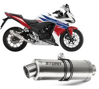 Terminale Scarico Storm by Mivv Gp acciaio per Honda Cb 500 F / X 2013 > 2015