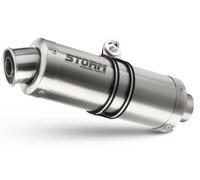 Terminale Scarico Storm by Mivv Gp acciaio per Kawasaki Ninja 125 2019 > 2024