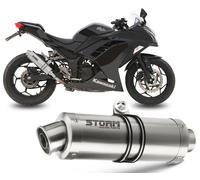 Scarico Storm by Mivv Gp acciaio inox per Kawasaki Z300 2015 > 2016