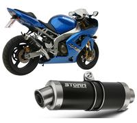 Terminale Scarico Storm by Mivv Gp Nero acciaio per Kawasaki Zx-6 Rr 2003 > 2004