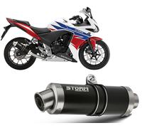 Terminale Scarico Storm by Mivv Gp Nero acciaio Honda Cb 500 F / X 2013 > 2015