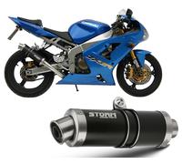 Terminale Scarico Storm by Mivv Gp Nero acciaio Kawasaki Zx-6 R 636 2003 > 2004