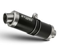 Terminale Scarico Storm by Mivv nero Gp acciaio per Suzuki Gsx-r 600 2011 > 2016