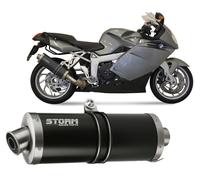 Terminale Scarico Storm by Mivv nero Oval acc Bmw K 1200 R / S / Gt 2005 > 2008