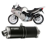 Terminale Scarico Storm by Mivv nero Oval acciaio Bmw F 800 S / St 2006 > 2012