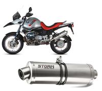 Terminale Scarico Storm by Mivv Oval acciaio inox per Bmw R 1150 Gs 1999 > 2003