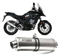 Terminale Scarico Storm by Mivv Oval acciaio inox per Honda Cb 500 X 2017 2020