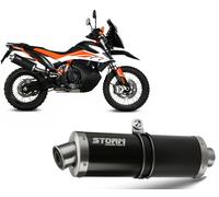 MIVV Silenziatore STORM Steel Black Oval per KTM 790/890 Adventure e 890 SMT