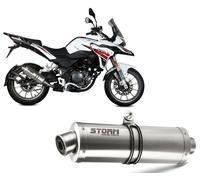 Terminale Scarico Storm by Mivv Oval acciaio per BENELLI TRK 251 2019 > 2023