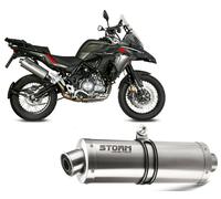 Terminale Scarico Storm by Mivv Oval acciaio per Benelli TRK 502 X 2018 > 2026