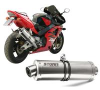 Terminale Scarico Storm by Mivv Oval acciaio per Honda Cbr 900 Rr 2002 > 2004