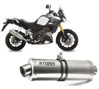 Terminale Scarico Storm by Mivv Oval acciaio Suzuki Dl V-strom 1000 2014 > 2016