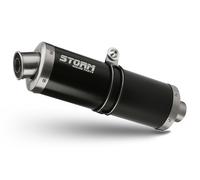 Terminale Scarico Storm by Mivv Oval Nero per Suzuki Gsf 600 Bandit 1995 > 2004