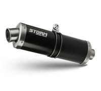 Terminale Scarico Storm by Mivv Oval Nero per Suzuki Gsf 650 Bandit 2007 > 2015
