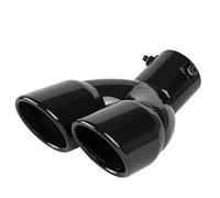 Terminale Scarico Terminale Di Scarico Posteriore Universale 63 Mm Per Auto Doppio Terminale In Acciaio Inossidabile Spesso Tubo Tondo Cromato. Terminales(Black curl)