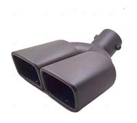 Terminale Scarico Terminale Di Scarico Universale A Doppia Uscita Marmitta Posteriore Tubo Bocca Quadrata In Acciaio Inox Accessori Per Auto Auto Tubo Scarico(Matte Black Curved)