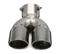 Terminale Scarico Terminale Di Scarico Universale Per Auto 76 Mm Tipo Y Doppia Uscita In Acciaio Inox Tubo Posteriore Cromato Terminales(2 pezzi)