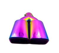 Terminale Scarico Terminale Di Scarico Universale Per Auto Da 78 Mm Tipo Y Doppia Uscita In Acciaio Inox Tubo Tondo Cromato Posteriore Auto Tubo Scarico(Dazzling colors)