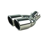 Terminale Scarico Terminale scarico doppio 63 mm auto terminale scarico posteriore a doppia canna marmitta uscita nera accessori Terminale Scarico Auto(A Blue)