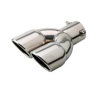 Terminale Scarico Terminale Scarico Posteriore Universale Da 63 Mm Auto Doppia Punta In Acciaio Inossidabile Spesso Marmitta Terminali(S straight)
