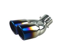Terminale Scarico Terminale Scarico Posteriore Universale Da 63 Mm Per Auto Con Doppio Barilotto Terminale Scarico In Titanio Nero Acciaio Inossidabile Terminali(4)