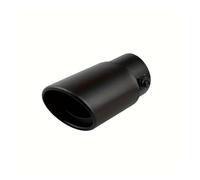 Terminale Scarico Terminale Scarico Universale Auto In Lega Alluminio Rotondo Nero Posteriore Ugello Ingresso Silenziatore Da 63 Mm(Black Straight)