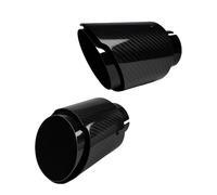 Terminale Scarico Terminale Scarico Universale Per Auto In Fibra Carbonio Silenziatore Acciaio Inossidabile Ugello Scarico In Twill Nero Lucido Tubo Coda Scarico(70mm-101mm)
