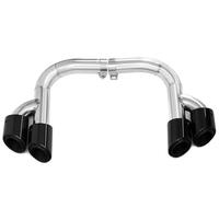 Terminale Scarico Terminali Scarico Quad-Exit Per Modelli Q7 3.0T A Benzina Per SQ7-Style 2025 Aspetto Nero Ugello Silenziatore punta silenziatore auto(Triple Level Exit)