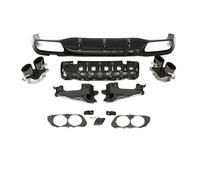 Terminale Scarico Tubo Diffusore Per Paraurti Posteriore E63 E5 Spoiler Con Terminali Di Scarico Per AMG Per E300 Sport Sedan Per Benz W213 2016-2019(53 All black)