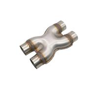 Terminale Scarico Tubo H 2" 2,25" 2,5" 3" Ingresso 51 57 63 76MM Uscita Marmitta Scarico Universale Auto Adattatore Tubo X Acciaio Inossidabile 409(63mm 2.5inch)