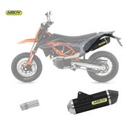 Terminale Scarico + Tubo Kat Arrow Rtech Carb Cap Al N Ktm 690 Smc R 2021 > 2023