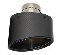 Terminale Scarico Universale in Fibra Carbonio Opaco Inclinabile Sinistro E Destro 150 Mm in Acciaio Inox Argentato(Right 48MM)
