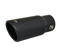 Terminale scarico universale inox nero singolo 37-63mm TRX/01N