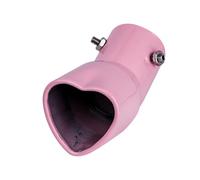 Terminale Silenziatore Per Tubo Di Scarico Per Auto A Forma Cuore Da 1 Pezzo, Universale Marmitta Coda(1Pc Pink Curved)