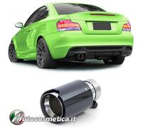 Terminale singolo carbonio marmitta per BMW Serie 1 E81 E82 E87 E88 adattabile