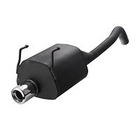 Terminale sportivo compatibile con Fiat 500 Hatchback 1.2i 51kW 69HP 2007 2008 2009 2010 2011 2012 2013 2014 2015 Nero Acciaio Singolo Punta Rotonda 80mm