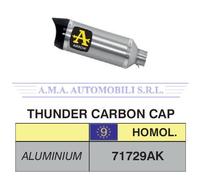 71729AK - Terminale Scarico Arrow Thunder Allu.Carb.Cap Suzuki Gsx-R 600/750