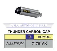 Terminale Street Thunder alluminio con fondello carby Yamaha YZF R6 2006 2007