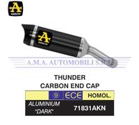 Terminale Street Thunder alluminio Dark fond. carby Yamaha YZF R3 2021 2022 2023