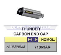 Terminale Street Thunder alluminio fond. carby Yamaha YZF R6 2017 2018 2019 2020