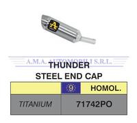 Terminale Street Thunder titanio per coll.orig. Suzuki SVF 650 GLADIUS 2014 2015