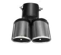 Terminale Terminale Scarico Universale Auto 63 Mm Doppia Uscita Acciaio Inox Cromato Finitura Finale Rivestimento Gola Posteriore Modificato Auto Scarico(62mm)