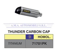 Terminale Thunder Approved titanio fond.carby coll.Arrow Yamaha YZF R6 2008 2009