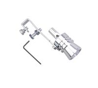 Terminale Universale Turbo Sound Simulator Fischio Tubo di scarico per auto Fischio Silenziatore per veicolo S/M/L/XL Terminali di Scarico(Silver L)