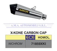 Arrow Terminale di scarico X-Kone Nichrom per Honda CB 500 X (17-19) 71859XKI