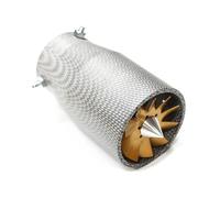 TerminaleScarico Marmitta 1 Tubo Di Scarico Universale In Lega Di Alluminio Argento Lucidato Con Lame Rotanti Punte Di Marmitta Per BMW(Silver B)