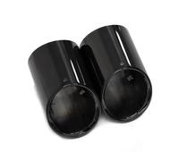 TerminaleScarico Marmitta Per A5 Inlet 89mm 304 Inox Marmitta Scarico Finiture Decorazione Accessori 2 Pz/lotto Copertura Tubo Scarico Auto(Nero)