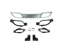 TerminaleScarico Marmitta Per Jaguar Per F-PACE 2021-2023 Accessori Auto Paraurti Posteriore Labbro Diffusore Spoiler Body Kit Coda Gola Scarico(D'argento)