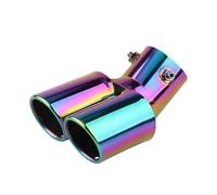 Terminali 1 Pz Per La Maggior Parte Lle Auto Terminale Di Scarico Per Auto Da 25" Doppio Tubo Rivestimento Per Gola Posteriore Di Auto Modificata. Terminale Di Scarico(Neonchrome bent)